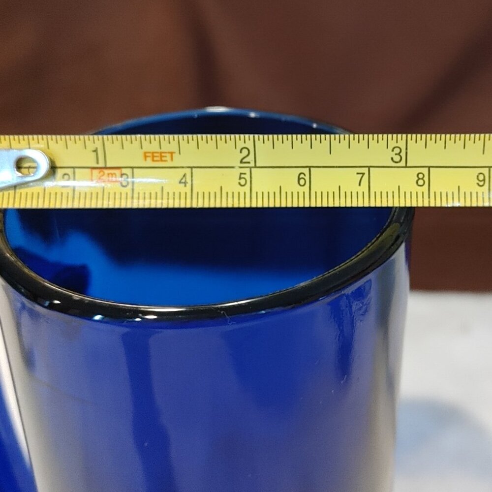 Vintage Cobalt Blue Beer Stein/Mug Glass Paneled - Picture 7 of 7
